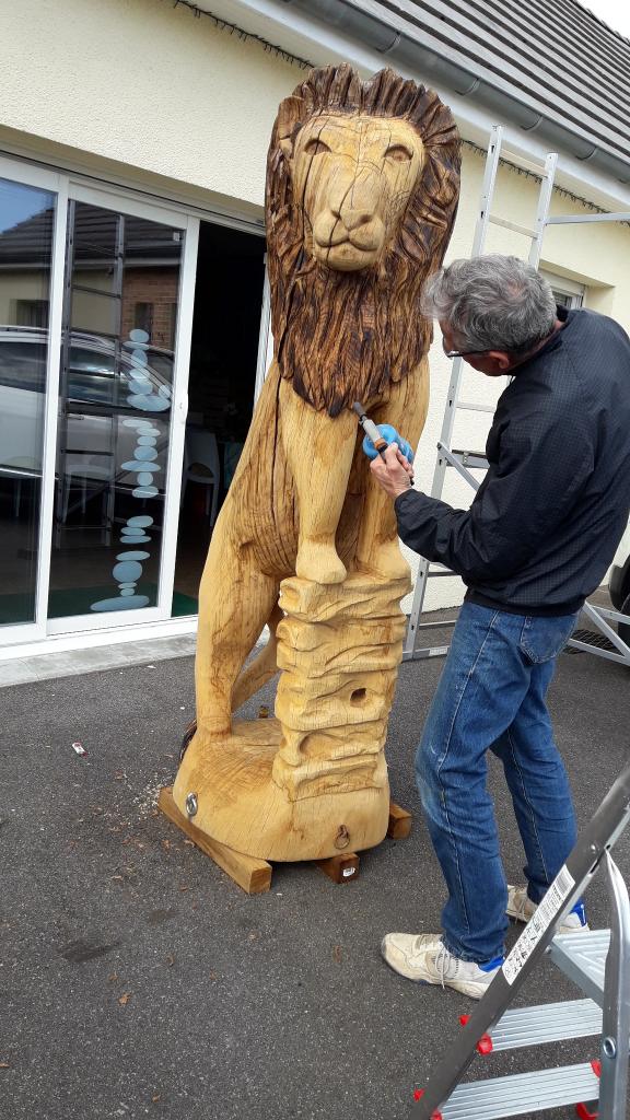 le lion en cours de modification